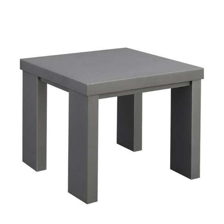 Garden & Patio * | Wholesale Simple Relax Aluminum End Table In Gray Finish