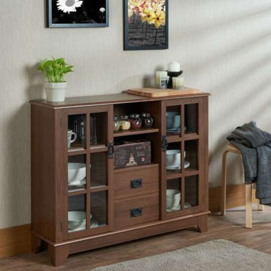 Furniture * | Best Sale Simple Relax Console Table With 2 Drawers In