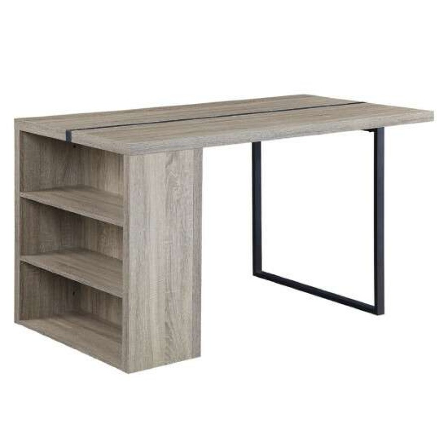 Furniture * | Top 10 Simple Relax 60 Dinning Table In Rustic Oak And Black Finish