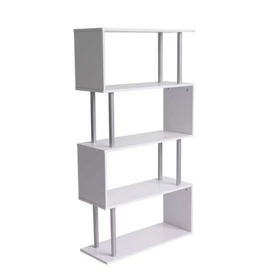 Furniture * | New Simple Relax 4-Tier Geometric Bookcase In