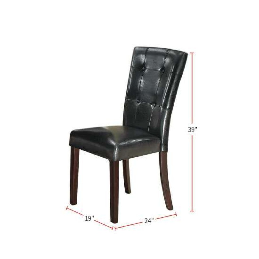 Furniture * | Best Reviews Of Simple Relax Leather Upholstered Dining Chair,Set Of 2