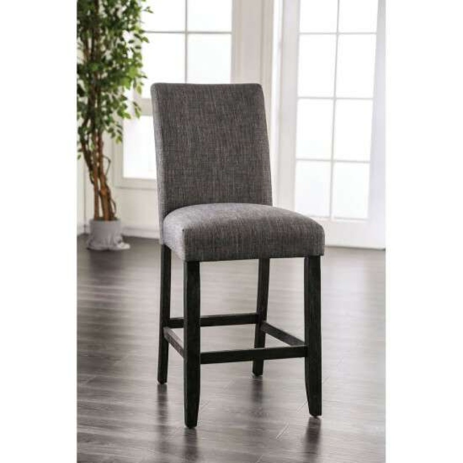 Furniture * | Best Deal Simple Relax Set Of 2 Counter Height Dining Chairs