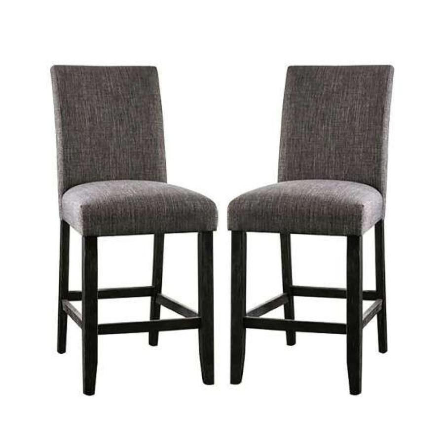 Furniture * | Best Deal Simple Relax Set Of 2 Counter Height Dining Chairs