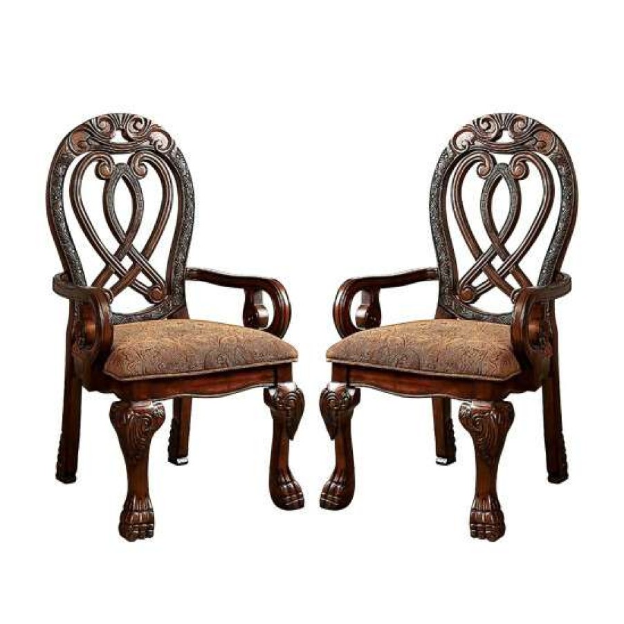 Furniture * | Best Sale Simple Relax Set Of 2 Dining Arm Chair