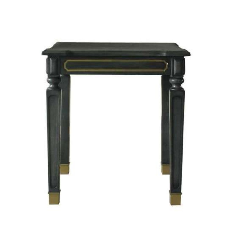 Furniture * | Coupon Simple Relax Wooden End Table In Tobacco Finish