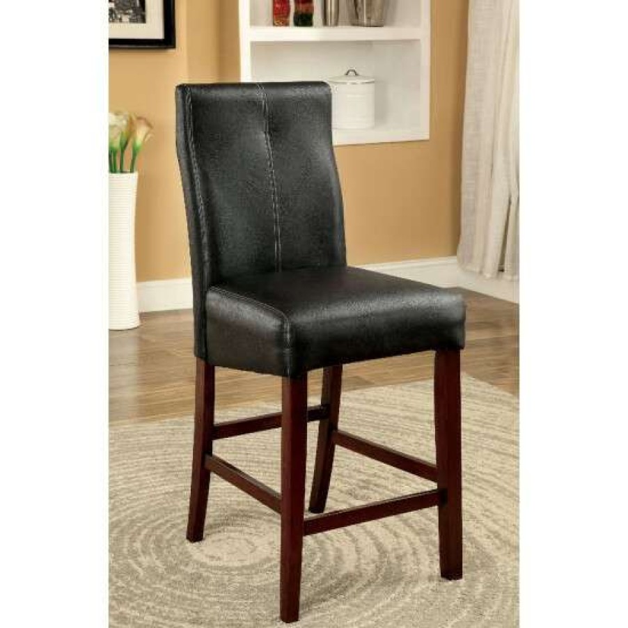 Furniture * | Best Reviews Of Simple Relax Set Of 2 Dining Chairs In Brown Cherry And Black