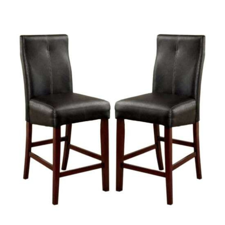 Furniture * | Best Reviews Of Simple Relax Set Of 2 Dining Chairs In Brown Cherry And Black