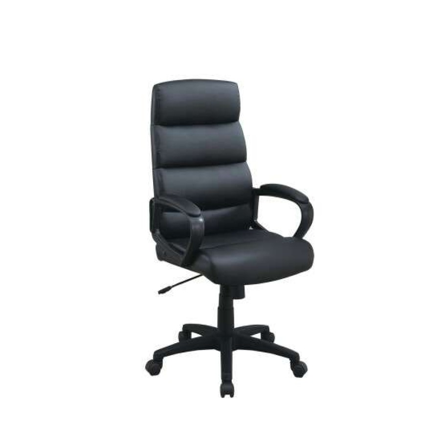 Furniture * | Wholesale Simple Relax High-Back Adjustable Height Office Chair In Black