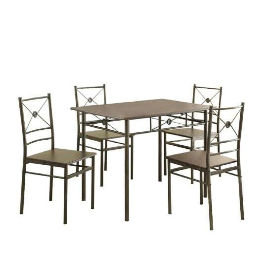 Furniture * | Best Reviews Of Simple Relax 5 Piece Rectangular Dining Set In