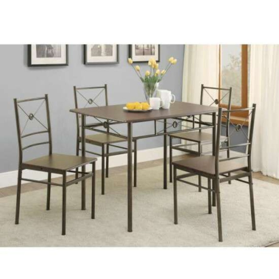 Furniture * | Best Reviews Of Simple Relax 5 Piece Rectangular Dining Set In