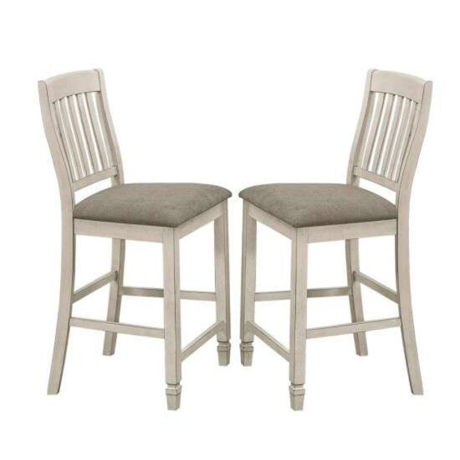 Furniture * | Best Reviews Of Simple Relax Set Of 2 Wood Dining Chair In Fossil And Rustic Cream