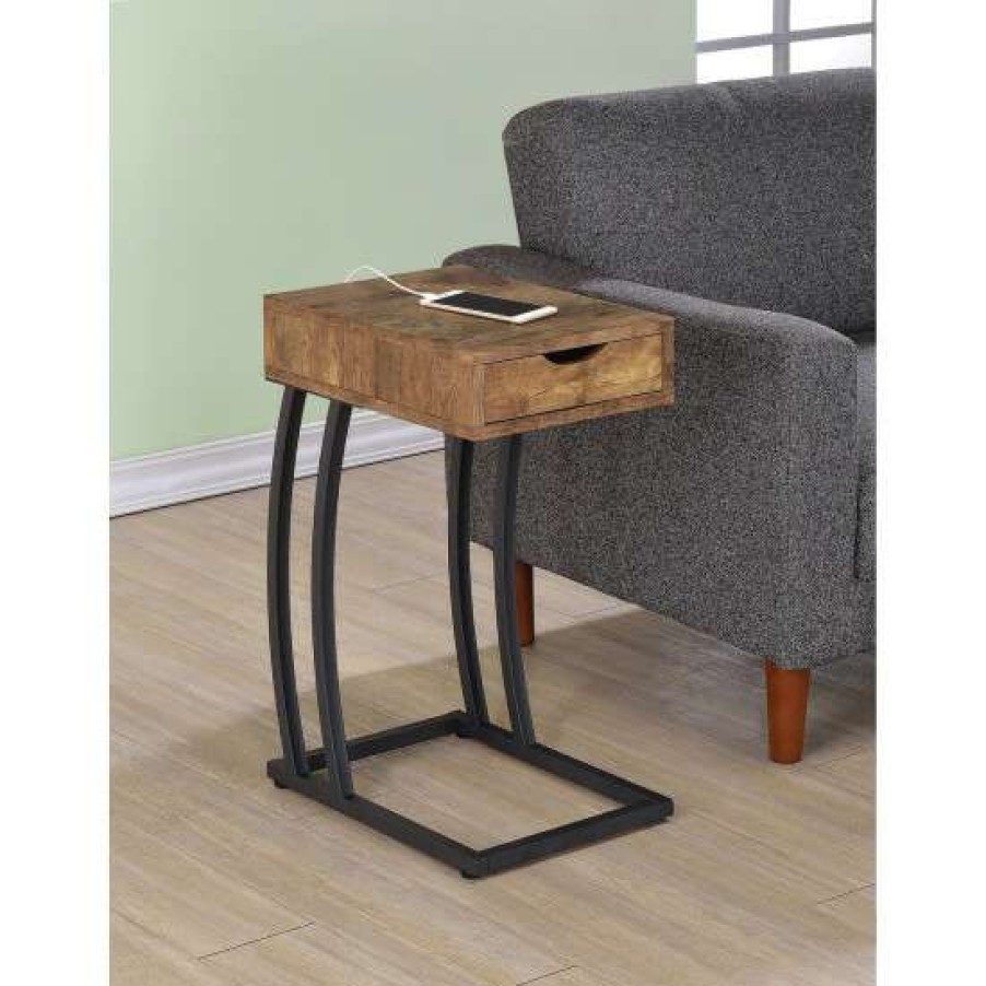 Furniture * | Promo Simple Relax Accent Table With Storage Drawer