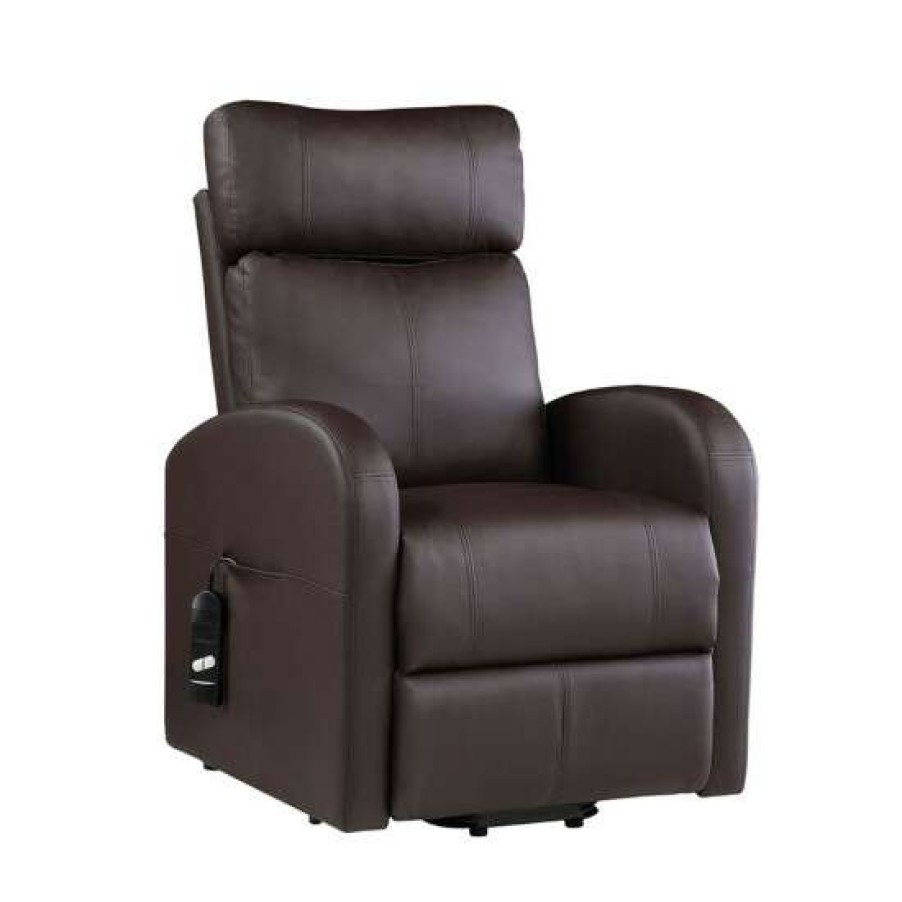 Furniture * | Budget Simple Relax Faux Leather Upholstered Power Lift Recliner