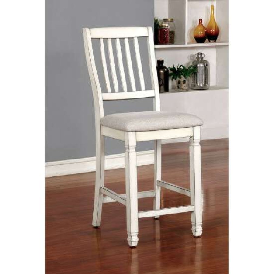 Furniture * | Budget Simple Relax Set Of 2 Chair In Antique White And Light Gray